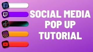 Social Media Pop Up Tutorial 2021 + FREE Template Download (Streamlabs, OBS Studio)