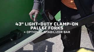 43" Light-Duty Clamp-On Pallet Forks | Titan Attachments