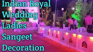 Indian royal wedding ladies sangeet decoration idea | Sangeet Highlight @Decor, yoganandi Event .