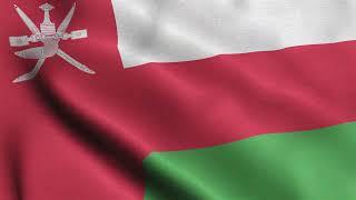 Oman Waving Flag Animation Loop | Stock Footage | Free Background