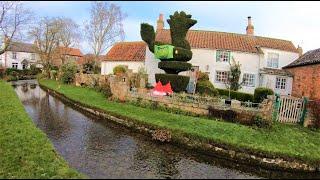 Christmas in Bishop Monkton Village | Walk Around This Beautiful Yorkshire Village | 4K