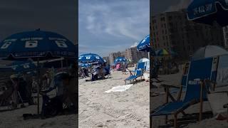 Why are the beach umbrellas blue? #beach #storm #instadaily #blue #longbeach #nyc #tourism #calming