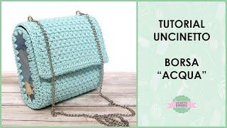 Tutorial borsa uncinetto "Acqua" | punto grana di riso | Uncinetto d'Argento