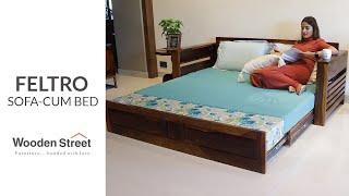 Feltro Sofa Cum Bed [ Latest Wooden Sofa Cum Bed Design ] Wooden Street