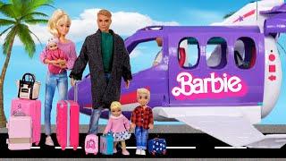 Barbie Family Toddler Dolls Travel Routine