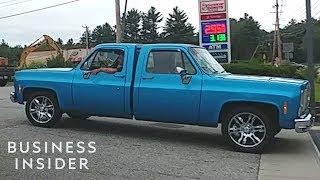 Double-Faced Car Is Made Of Two Chevy Trucks