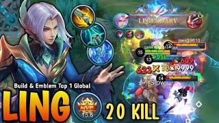 LING FAST HAND BEST BUILD & EMBLEM 100% BROKEN (you must try) - Build Top 1 Global Ling