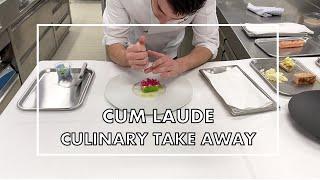 Chef Marius Bosmans prepares a full culinary Take Away menu at restaurant Cum Laude in Belgium