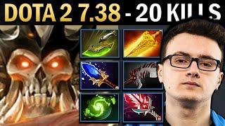 Wraith King Gameplay Miracle with 20 Kills and Aghanims - Dota 7.38
