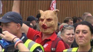 The EDL marches in Walsall