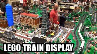 Huge LEGO Train City Built by 8 People! Texas Brick Railroad