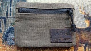 MY NEW POUCH. DIODRIO COMPACT WAXED CANVAS EDC BELT POUCH, EVERYDAY CARRY, EDC, BUDGET, POUCH,