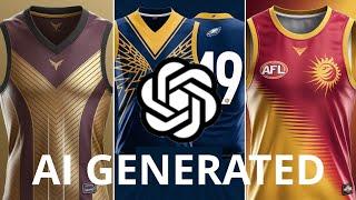 AI redesigns every AFL team guernsey