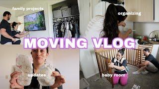 MOVING VLOG 2 organizing, building new furniture, and new baby carrier!