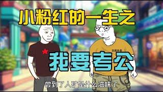 小粉红猴子的一生，考公篇（上）｜小粉红的一生｜山道猴子｜wojak