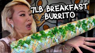 7LB BREAKFAST BURRITO from Bread and Breakfast in Burbank, CA!! #RainaisCrazy