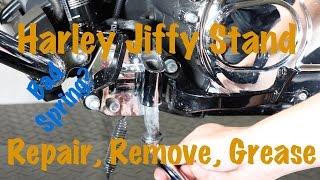 Harley Davidson Jiffy Kickstand Maintenance-Repair-Remove Spring-Grease | DIY