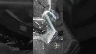 CNC turning technician processes a brass aviation part, so shocking! #cnc #cncturning #cncmachine