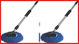 Carrand 93303 9" 2-in-1 Long Chenille Microfiber Wash Mop with 48" Extension Pole