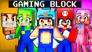 10 FRIENDS on One GAMING BLOCK in Minecraft!