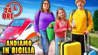 SI PARTE PER LA VACANZE IN SICILIA! VIVO 24 ORE IN TRENO CON PAPÀ SALVO E MAMMA CINZIA CHALLENGE!