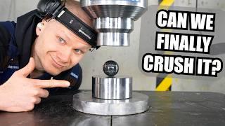 Uncrushable GIANT Ceramic Bearing Ball vs. 300 Ton Hydraulic Press – Will It Explode?