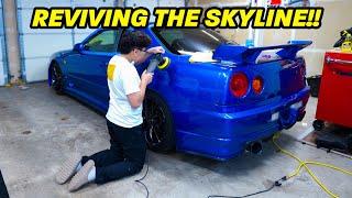 My R34 Skyline Got Me On My KNEES! | Paint Correcting and Ceramic coating the GTT