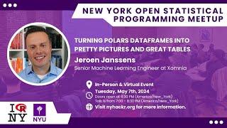 Turning Polars DataFrames into Pretty Pictures & Great Tables w/ Jeroen Janssens- nyhackr May Meetup