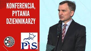 [PiS]: Z. Ziobro - Konferencja, pytania dziennikarzy