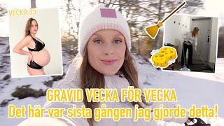 Gravid vecka 35 | Storstädar, svårt att andas & TACKSAM. ️