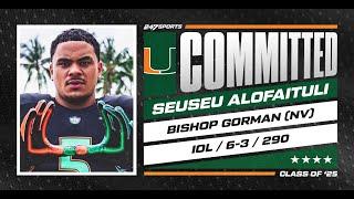 WATCH: 4-star IOL Seuseu "SJ" Alofaituli commits to Miami