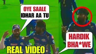 Angry Rohit Sharma calls the FAN who was abusing Hardik Pandya calling him "BHA*WA" during PBKSvsMI