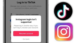 Instagram login isn't supported in Tiktok || Tiktok Login With Instagram Not Working