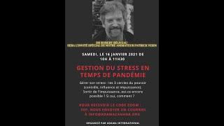 Conférence Gestion du stress : Dr Robert Béliveau