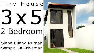 Tiny House 3x5 Meter - 2 Kamar Tidur - Tips Rumah Lahan Sempit