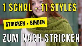 Kuschligen Schal (Tuch) stricken + auf 11 Arten binden