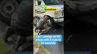 RV pitstop wheel change under 60 seconds. #shorts