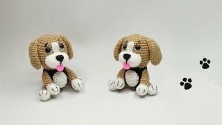 YOU WILL BE DELIGHTED! BEAUTIFUL and SIMPLE! Puppy BEAGLE crochet amigurumi.