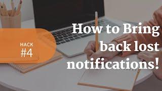 How to See Cleard Notifications #Hacks