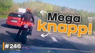 18.000€ Unfall nach Aquaplaning und Motorrad fast umgenietet!  | #GERMAN #DASHCAM | #246