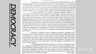 Essay on Democracy / short note on Democracy /rules of Democracy