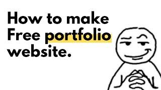 I Built a PORTFOLIO Website for Free and Here's What Happened