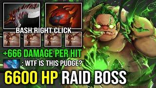 WTF 6600 HP RAID BOSS Abyssal Blade Bash Right Click 666 Damage Per Hit Unkillable Pudge Dota 2