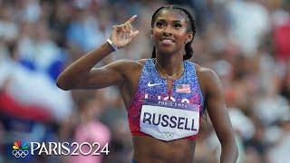 Masai Russell CLOSES STRONG to win competitive women's 100m hurdles final | Paris Olympics