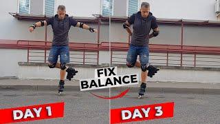 How To Skate ONE FOOT on INLINE SKATES? (BEGINNERS)