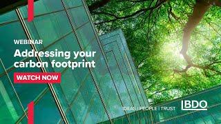 ESG Webinar: Addressing Your Carbon Footprint