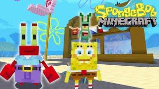 Spongebob MINECRAFT Part 3 Krusty Krab and Chum Bucket on HobbyFamilyTV