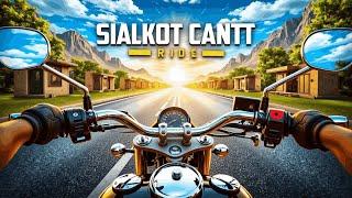 Army Area Sialkot Cantt Exploring on Bike | Beautiful Roads in Sialkot Motorcycle POV Tour #sialkot