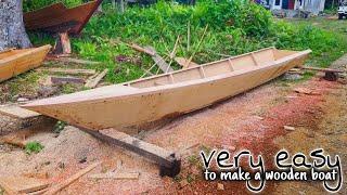very easy way to make a wooden boat