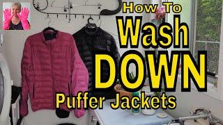 20 Tips WASH DOWN PUFFER JACKETS & SLEEPING BAGS - Easy - No Damage No Clumping #pufferjacket #down